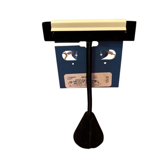 Lucky Brand Matte Gold Pearl Cluster Latchback  Hoops - Picture 5 of 6